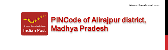 Pincode of Alirajpur district Madhya Pradesh